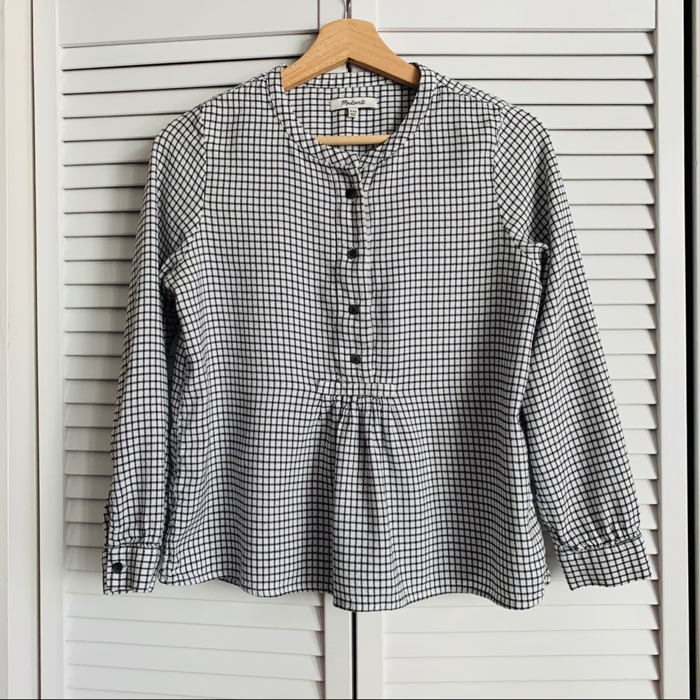 Madewell Check Blouse Size XXS
